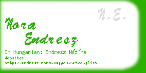 nora endresz business card